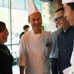 From left: Sumiao Chen, owner of Sumiao Hunan Kitchen; chef Xinke Tan; Shao Zhu, Chen?s husband; and chef De Wu at the restaurant?s opening on July 27.